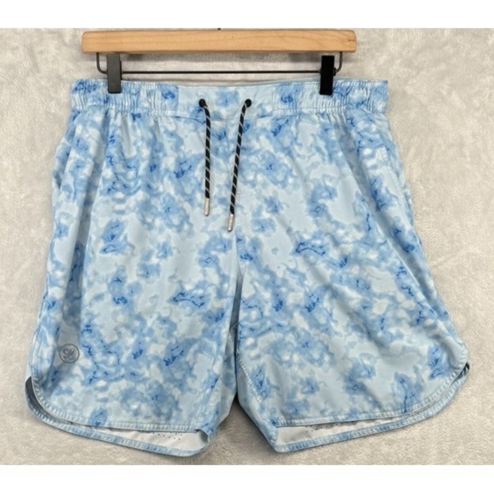 Legends Luka Shorts Lined Blue 8" Performance Athletic Workout Gym Men's L